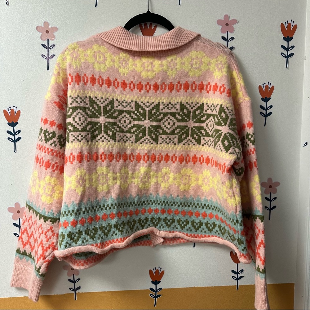&Merci pink Button-Front Cardigan Sweater - Picture 4 of 6